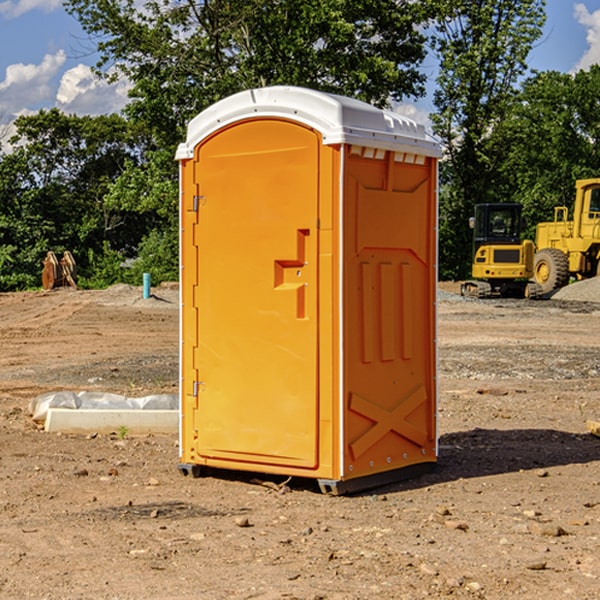 how often are the portable restrooms cleaned and serviced during a rental period in Filer City Michigan